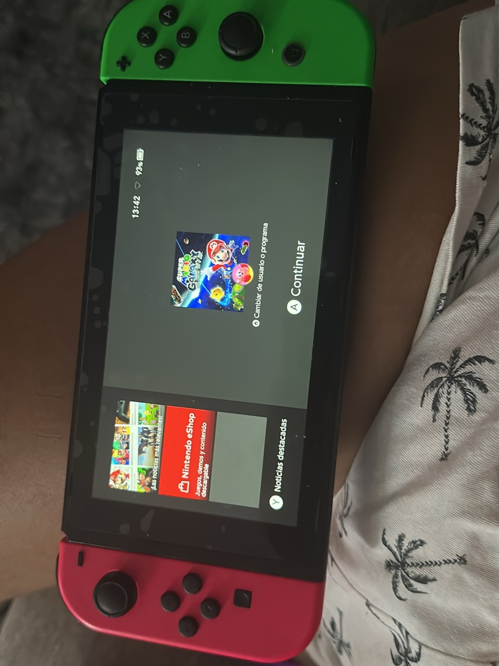 Nintendo Switch with Neon Green and Neon Pink Joy-Con